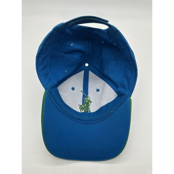 Ralph Lauren Fragrances Polo Baseball Cap Embroidered Blue Yellow 1 Adjustable - Picture 5 of 6